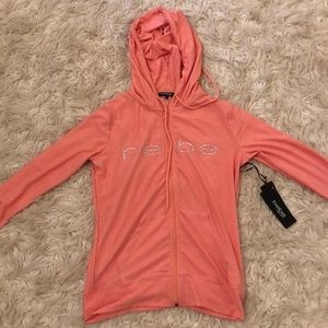 BEBE SPORT PINK ZIP UP